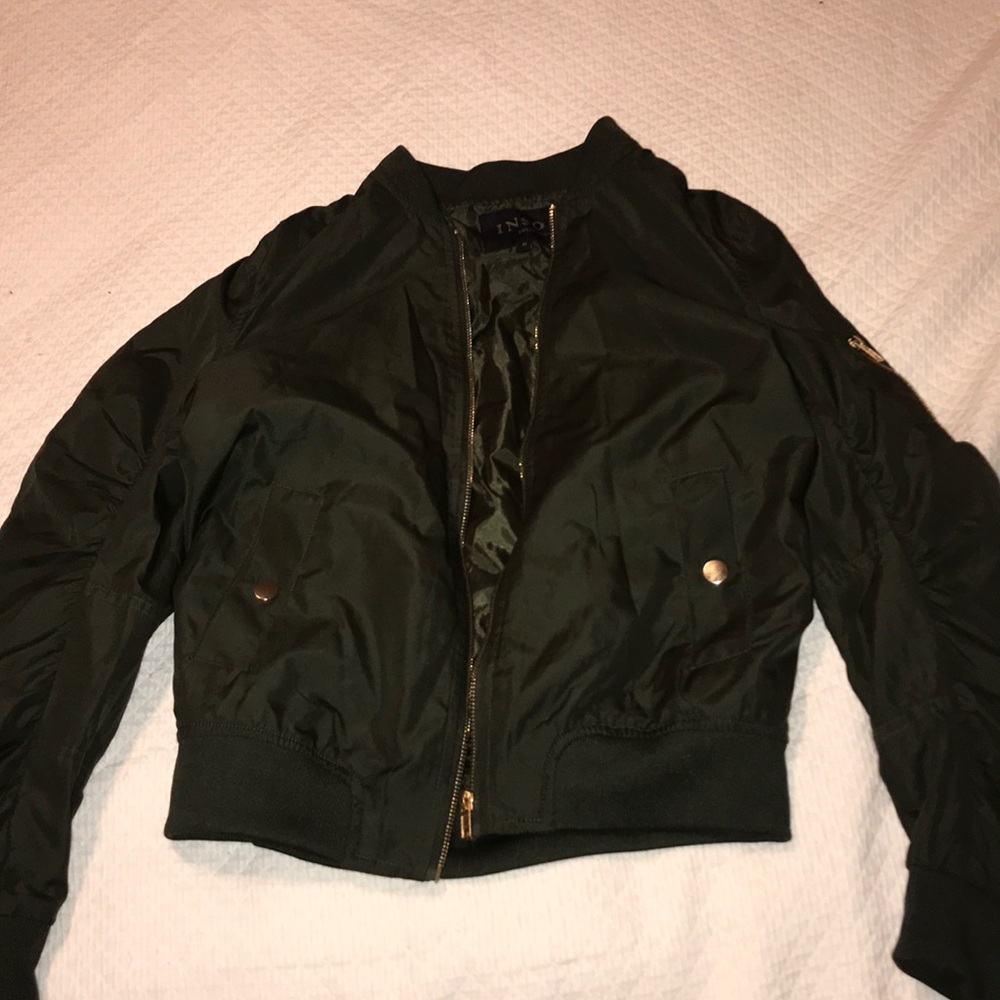 Army green bomber jacket